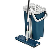 Комплект для мытья полов Scratch Mop&Buck,Набор для мытья полов Scratch Mop&Bucket синий, швабра и ведро 8 л
