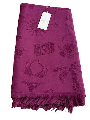 Пляжний рушник Maison Dor Miami Purple бавовна 100х200см