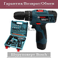 Шуруповерт Bosch TSR12-2LI, 12V 3Ah с набором, дрель-шуруповерт, аккумуляторный шуруповерт, шуруповерт mm