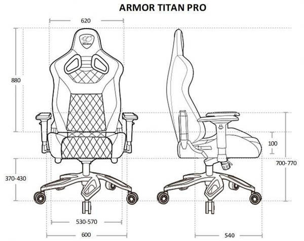 Купить Крісло ігрове ARMOR TITAN PRO Royal , навантаження до 160 кг, колір чорний. в Киеве от компании "Электрон, МП" - 1867225336