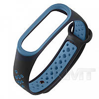 Ремешок Sport Nike Xiaomi Mi Band 5 ; 6 — Black & Blue