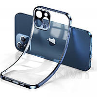 Electroplating TPU Case with Camera Lens protector iPhone 12 Pro 6.1" Blue