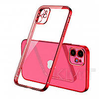 Electroplating TPU Case with Camera Lens protector iPhone 13 Pro Max 6.7" Red