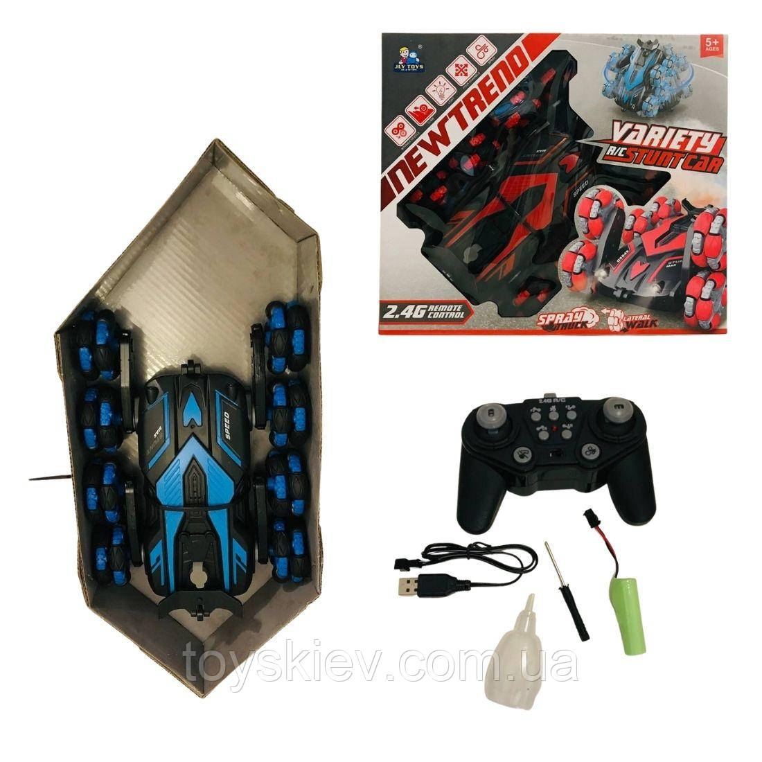 901 А Машина-перевертень, 2 кольори, пара, світло, переміщення коліс, у коробці, фото 1