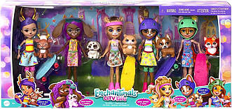 Enchantimals City Tails Skater Міські скейтбордистки Енчантімалс 5 ляльок (HJH67)