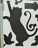 Вінілові наклейки 3 Коти біля стовпа (лист 30 х 60 см) Б149 LD833, фото 5