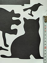 Вінілові наклейки 3 Коти біля стовпа (лист 30 х 60 см) Б149 LD833, фото 4