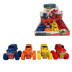 1105 YM/F Машина перевертень, 4 кольори, інерція, світло, на батарейках, у коробці