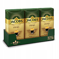 3× Кава Jacobs Crema в зернах 1000 г