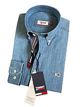 Брендова джинсова сорочка Tommy Jeans - блакитний, фото 2