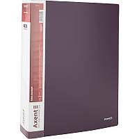 Папка на 4х кільцях, для файлів Axent (A4, 35 мм, до 150 аркушів, сливовий) 1208-11-A