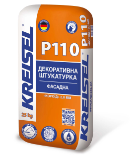 Декоративна мінеральна штукатурка "Барашок" KREISEL P100, біла 1,5 мм, фото 1