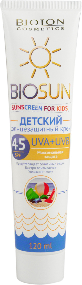 Сонцезахисний крем Bioton Cosmetics SPF 45 120 мл (4820026147987)