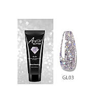 ПОЛИГЕЛЬ (АКРИГЕЛЬ) ACRYLGEL GLITTER 15ML GL03