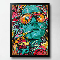 Постер на ПВХ "Johnny Depp Fear and Loathing in Las Vegas" UkrPoster 2211570012 черная рамка 50х70 см, Toyman