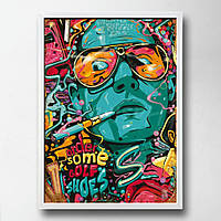 Постер на ПВХ "Johnny Depp Fear and Loathing in Las Vegas" UkrPoster 2212570012 белая рамка 50х70 см, Toyman