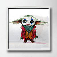 Постер на ПВХ "Yoda Joker Art" UkrPoster 2212550028 белая рамка 50х50 см, Toyman
