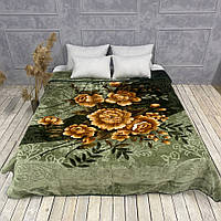 Плед на ліжко стрижений Кущ Зелений 3,5кг