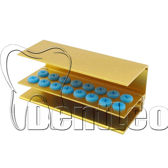 ПОДСТАВКА СТЕРИЛІЗАТОР ЖОВТИЙ - 16 ОТВЕРІВ.