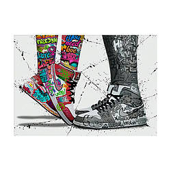 Постер на ПВХ "Pair Sneakers Jordan Art" UkrPoster 2200570011 без рамки 50х70 см, World-of-Toys