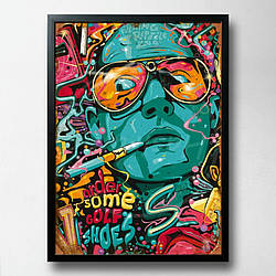 Постер на ПВХ "Johnny Depp Fear and Loathing in Las Vegas" UkrPoster 2211570012 чорна рамка 50х70 см, World-of-Toys