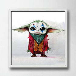 Постер на ПВХ "Yoda Joker Art" UkrPoster 2212550028 біла рамка 50х50 см, World-of-Toys