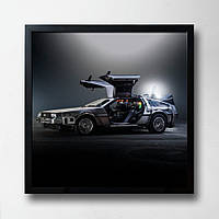 Постер на ПВХ "DeLorian" UkrPoster 2211550013 черная рамка 50х50 см, World-of-Toys