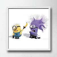 Постер на ПВХ "Minions Violet" UkrPoster 2212550032 белая рамка 50х50 см, World-of-Toys