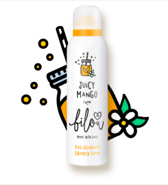 Пинка для душу Bilou Juicy Mango 200 мл, соковите манго,оригінал