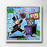 Постер на ПВХ "Uncle Rich Basketball" UkrPoster 2212550008 белая рамка 50х50 см, World-of-Toys