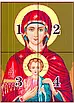Набір для вишивання за нанесеною на канву схемою  "Madonna-and-child 1". AIDA 14CT printed, 44*57 см, фото 5