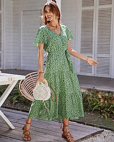 Літня сукня міді з штапелю