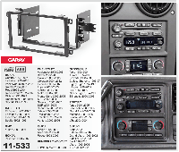 2-DIN переходная рамка Chevrolet Express, Colorado, Cavalier, S-10, SSR, Carav 11-533