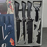 Набір кухонних ножів з нержавіючої сталі Zepline ZP-035 6 предметів, фото 2
