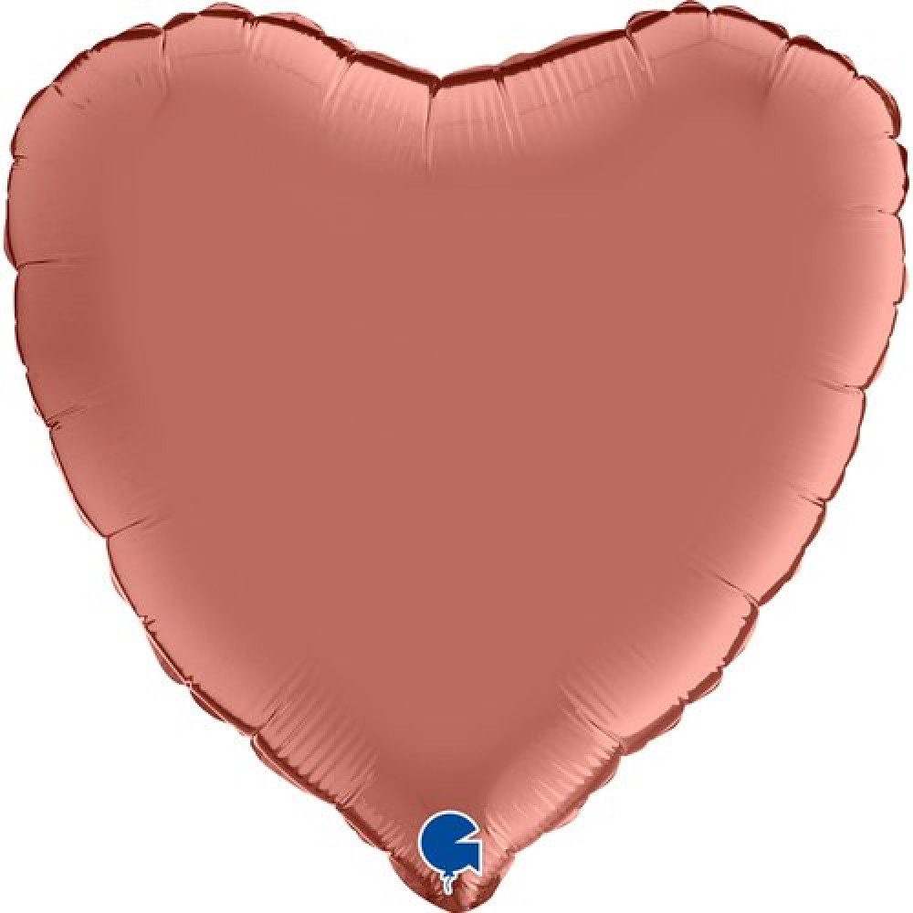 Grabo 18" СЕРДЦЕ Сатин Рожеве золото. Фольгована куля, фото 1