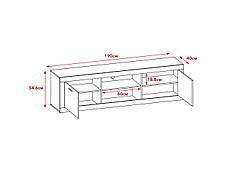 Меблева стінка в сучасному стилі Aturo Accord , колір вудкон/білий, фото 5