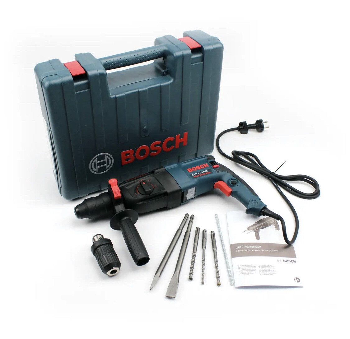 Перфоратор Bosch GBH 2-26 DRE, 800 Вт 2.7 Дж, потужний перфоратор Бош для дому bs