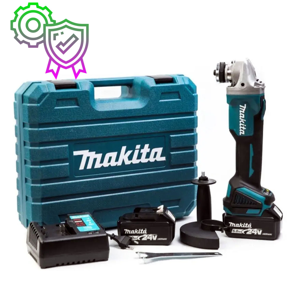 Акумуляторна болгарка Makita DGA404 діаметр 125 мм 24V турбінка Макіта кутова шліфувальна машина КШМ bs