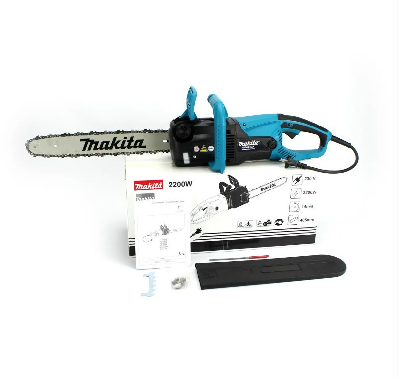 Електрична ланцюгова пила Makita UC4540A (шина 40 см, 2.2 Квт) з безключовим натягом ланцюга. Електропила Макі bs