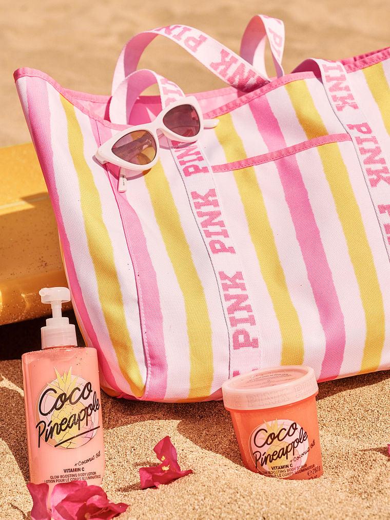 Пляжная сумка Victoria's Secret PINK Summer Glow Beauty Tote с косметичкой в комплекте - фото 3 - id-p1399085234