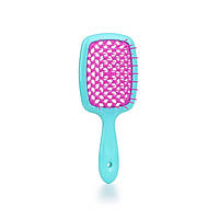 Гребінець для волосся "Super Brush", бірюзовий з малиновим