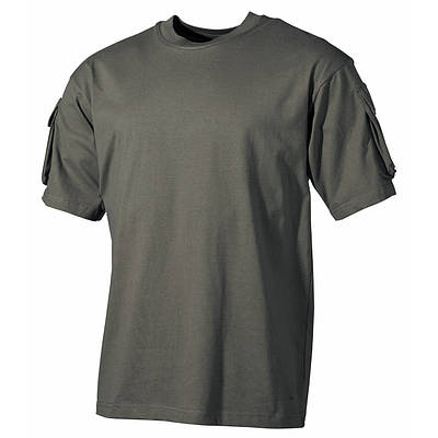 Військова футболка США з кишенями на рукавах, олива