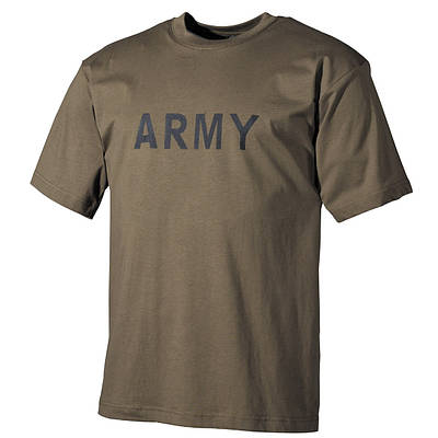 Військова футболка з принтом "ARMY", олива