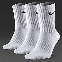 Носки спортивные Nike Value Cotton Crew 3 пары белые (SX4508-101)