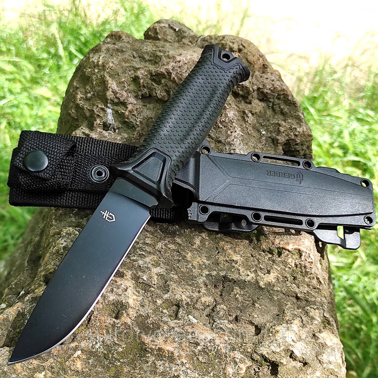 Ніж нескладний тактичний Gerber StrongArm Fixed Blade plaine black, чорний