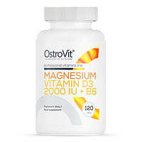 Вітаміни Magnesium + Vitamin D3 2000 IU + B6 OstroVit 120 таблеток