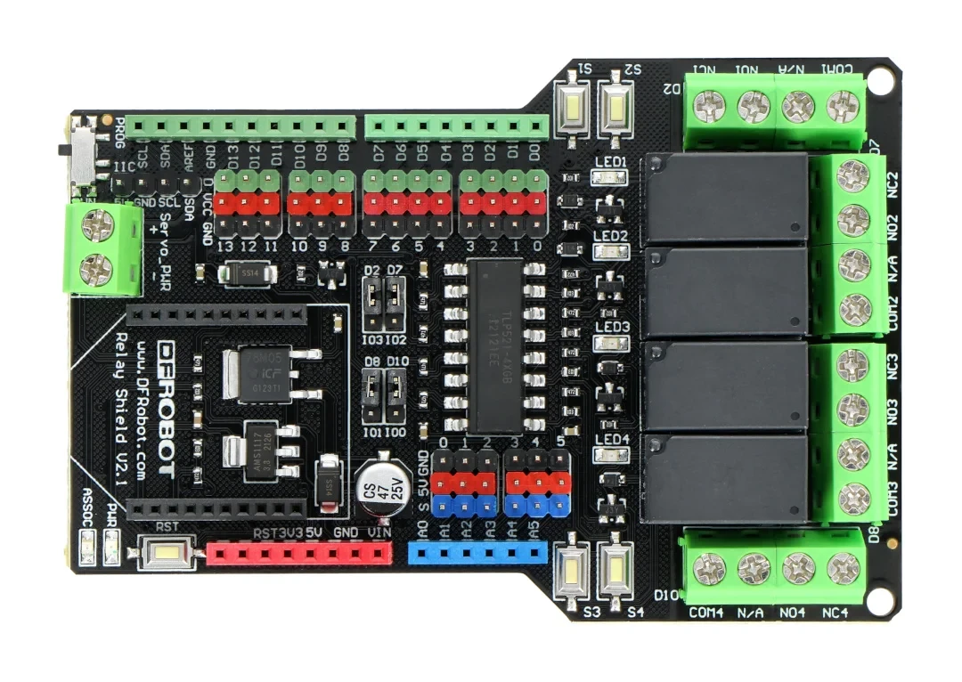 Купить DFRobot Relay Shield Реле для Arduino v2.1, цена 103950
