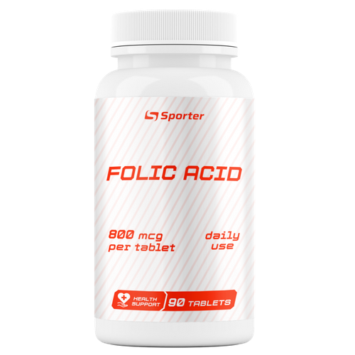 Купить Фолиевая кислота Sporter Folic Acid 800 мкг - 90 таб, цена 140 ...