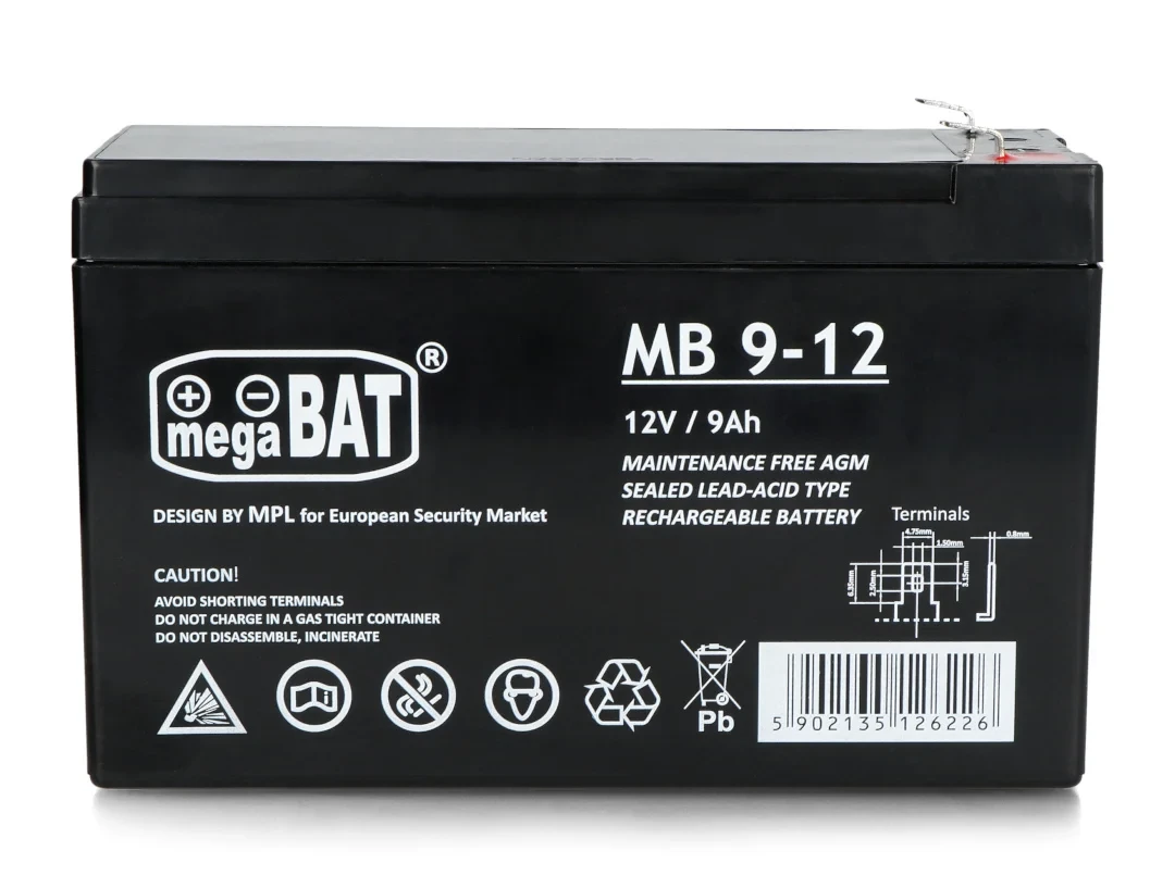 Аккумулятор AGM 12V 9Ah megaBAT (ID#1867536803), цена: 1068 ₴, купить ...