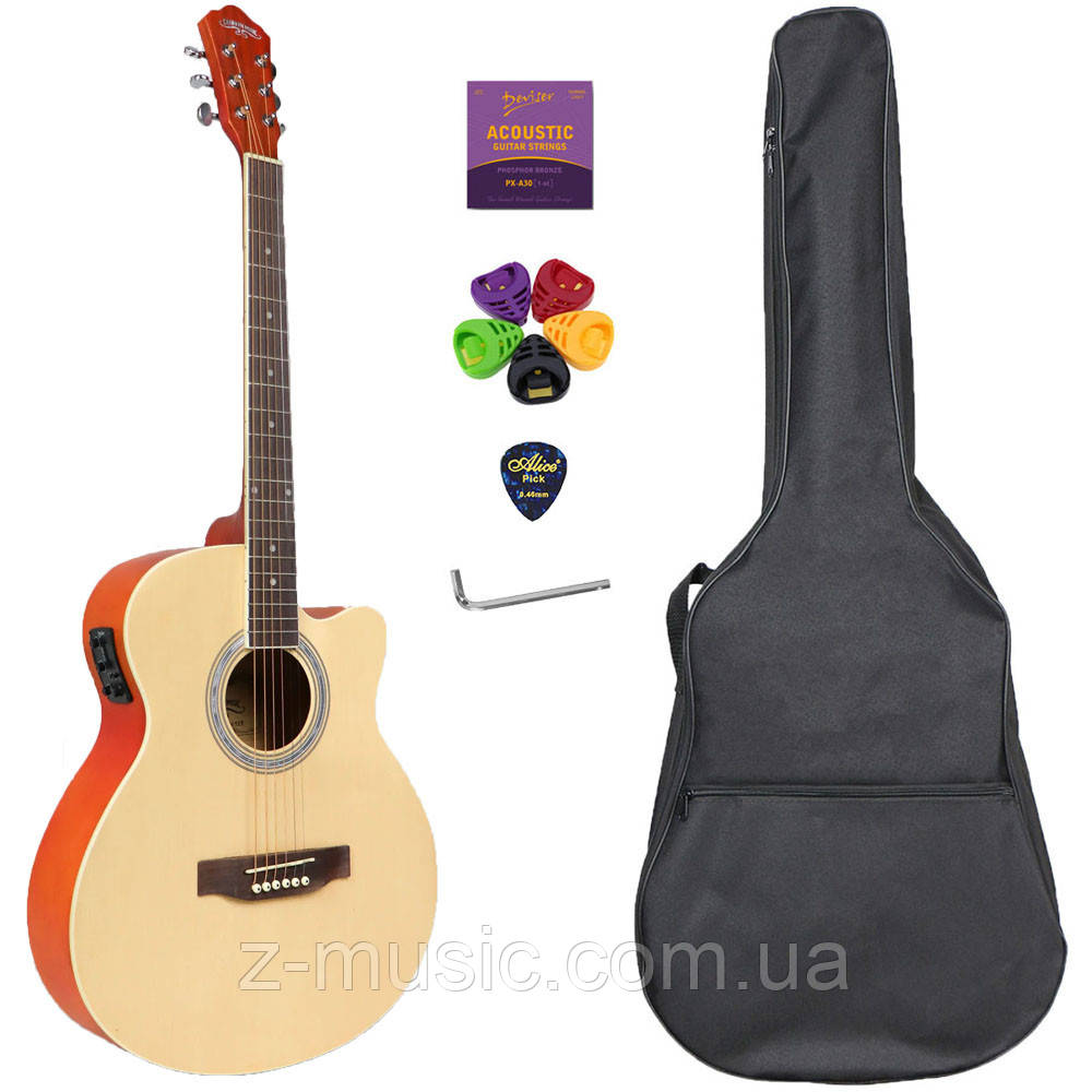 Гітара електроакустична Caravan Music HS-4010 EQ NT (чохол, скарбничка, медіатор, струна, ключ)